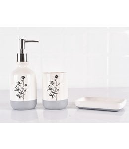 SPA FLORANCE CERAMIC 3PC BATHROOM ACCESSORY SET BLUE