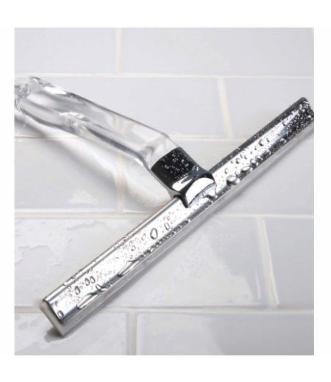 CLARITY STAINLESS STEEL SQUEEGEE WITH HOOK CLEAR