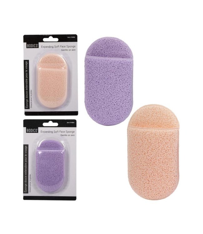 1pc EXPANDING FACE AND BODY SOFT BATH SPONGE AST Oxford Mills Home