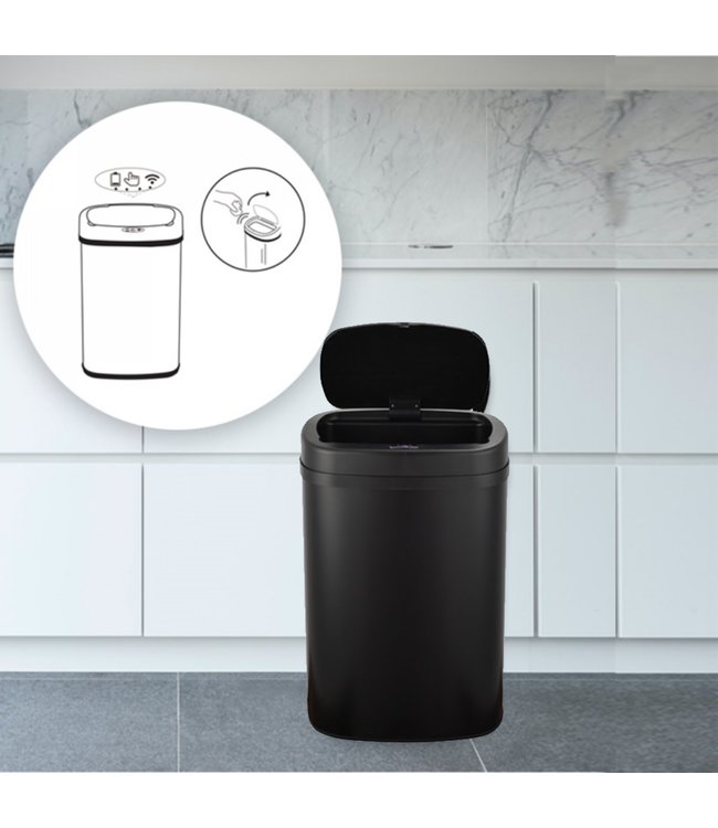 A LA CUISINE TOUCH FREE SENSOR LID GARBAGE BIN 50L