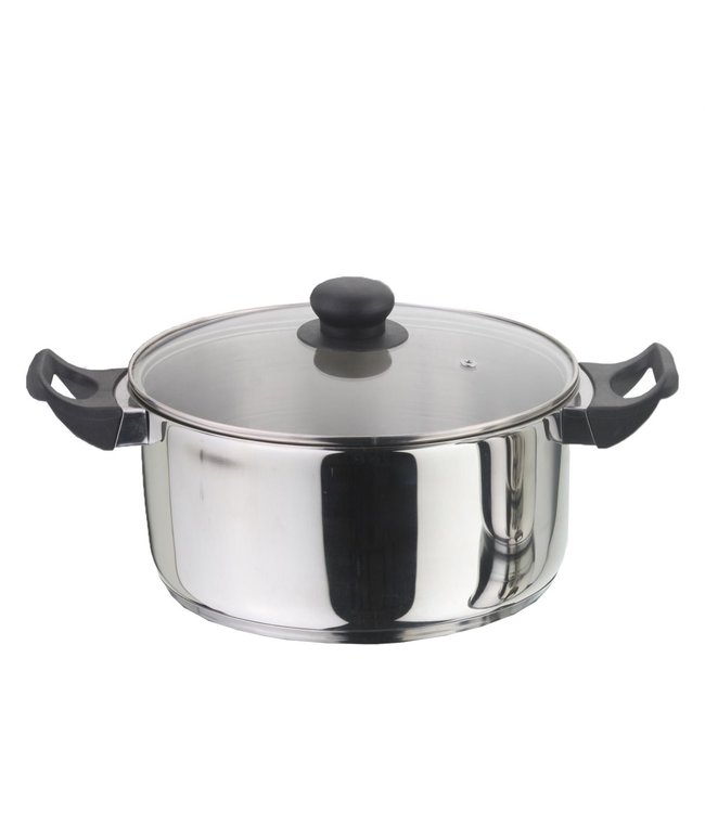 A LA CUISINE STAINLESS STEEL DUTCH OVEN W/GLASS LID 9"/24cm