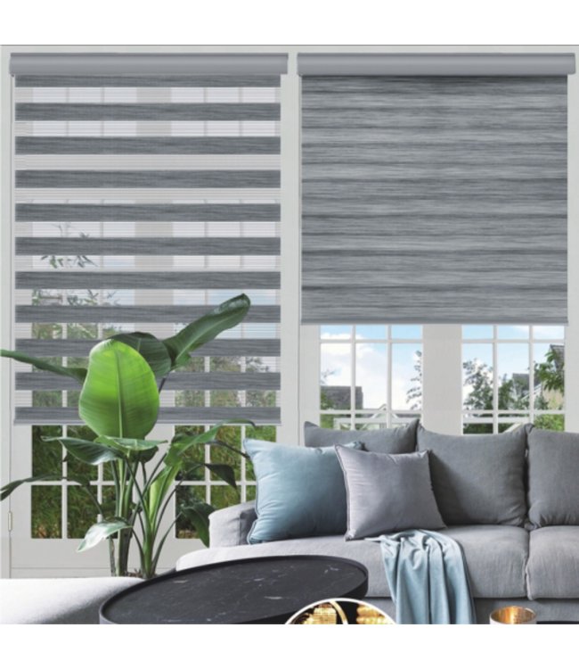 MAISON CONDELLE CORDLESS WOOD-LOOK DAY AND NIGHT ROLLER BLINDS