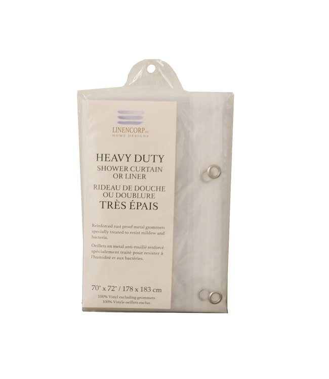 HEAVY DUTY SHOWER CURTAIN LINER 70X72"