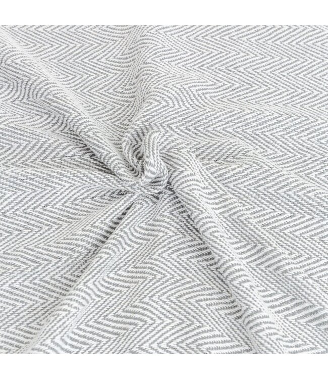 100% COTTON HERRINGBONE STRIPE BLANKET