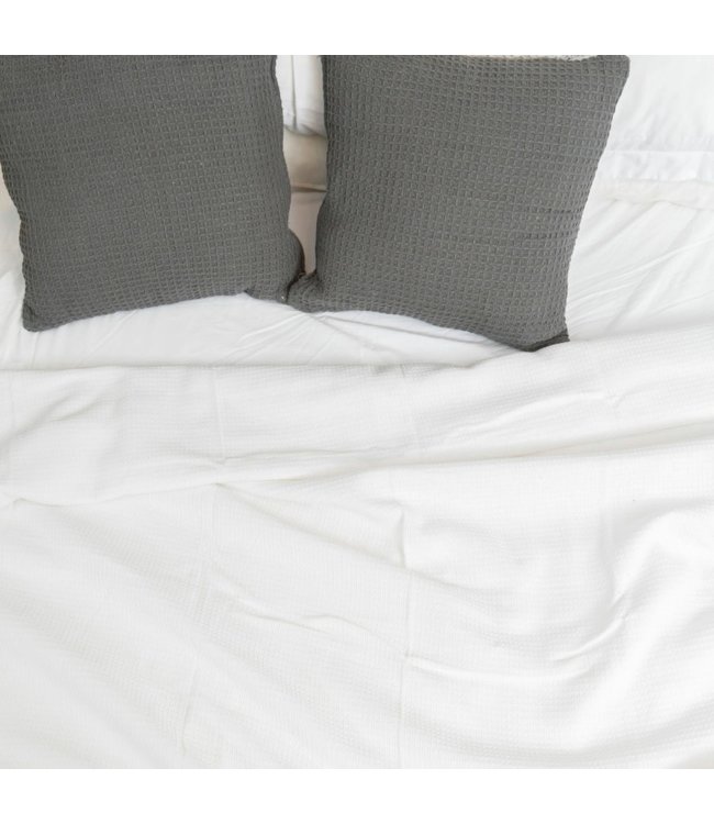 100% COTTON WAFFLE WEAVE HONEYCOMB BLANKET