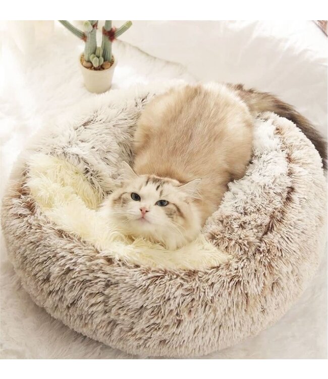 PAWS & WHISKERS ROUND PLUSH CALMING CAT CAVE AST 23"