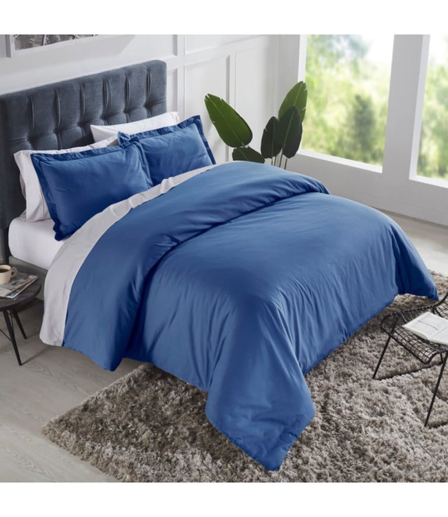 PACIFIC 100 WASHED COTTON DUVET COVER SET Oxford Mills Home Fashion