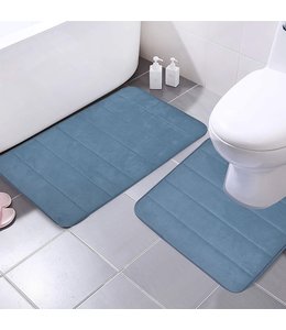 2pc SPONGE BATHMAT AST 18x28/18x19"