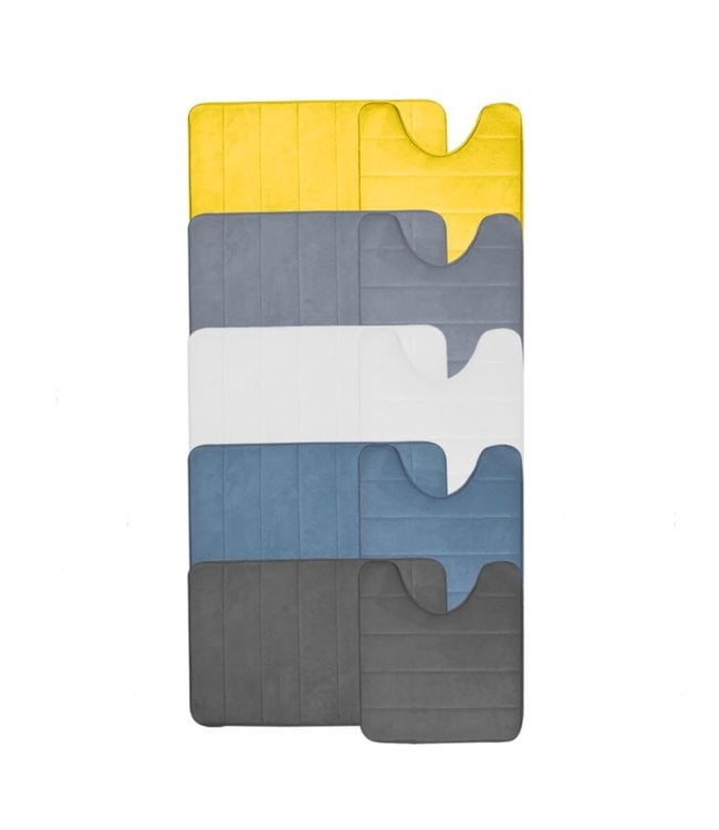 LE SPA 2pc SPONGE BATHMAT AST 18x28/18x19"