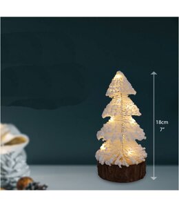SNOWY WHITE LED PINE TREE 3X7"