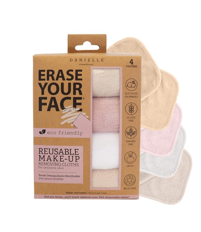 4pk ERASE YOUR FACE CLEANING CLOTH MULTI (MP4)
