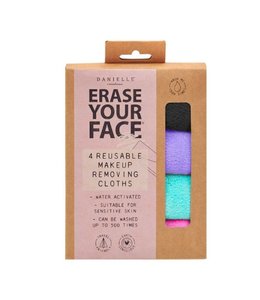 4 PK ERASE YOUR FACE CLEANING CLOTH MULTI (MP4)