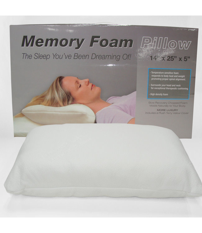 MAISON CONDELLE CHOPPED MEMORY FOAM PILLOW WHITE 14X25"