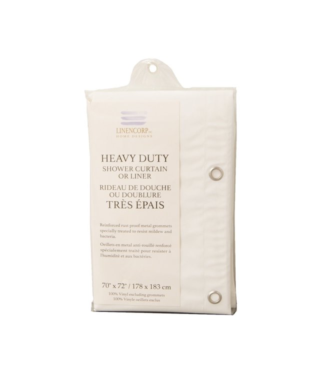 HEAVY DUTY SHOWER CURTAIN LINER 70X72"