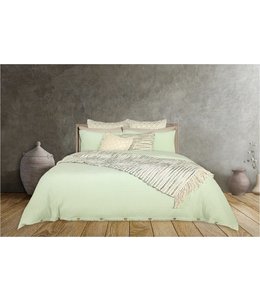 RINELA 3pc  COTTON WAFFLE WEAVE DUVET COVER SET CELERY GREEN