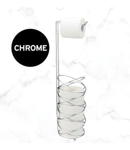 STUDIO 707 TOILET PAPER ROLL HOLDER w/SWIRL DESIGN CHROME