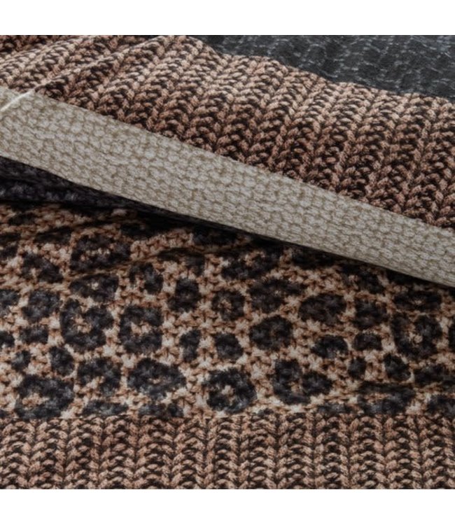 FAUVE LEOPARD PRINT DUVET COVER