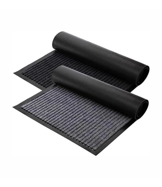 RUBBER RIBBED MAT BLACK or GREY 39X59"