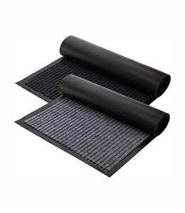 RUBBER RIBBED MAT BLACK or GREY 24X59"