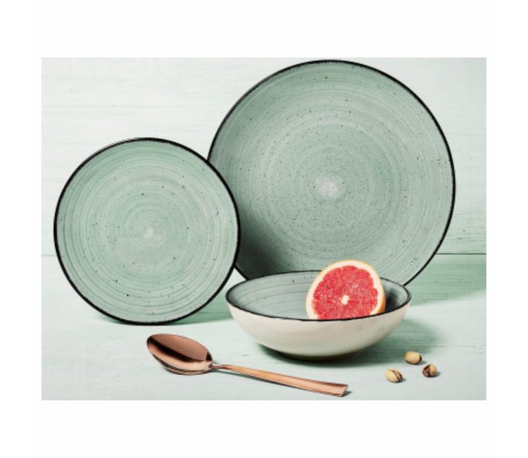 12pc STONEWARE DINNERWARE SET BELIZE Oxford Mills - Main Image