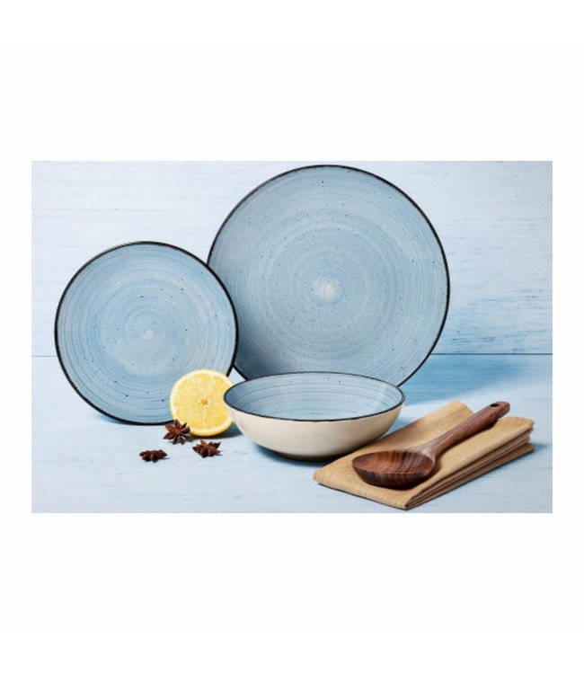 12pc STONEWARE DINNERWARE SET HAVANA