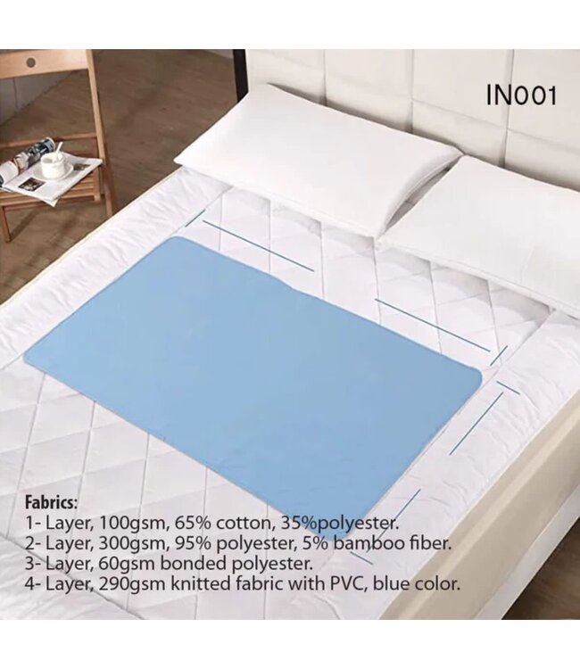 STUDIO 707 INCONTINENCE POLYCOTTON BED PADS 34x36"