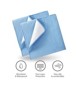 STUDIO 707 INCONTINENCE POLYCOTTON BED PADS 34x36"