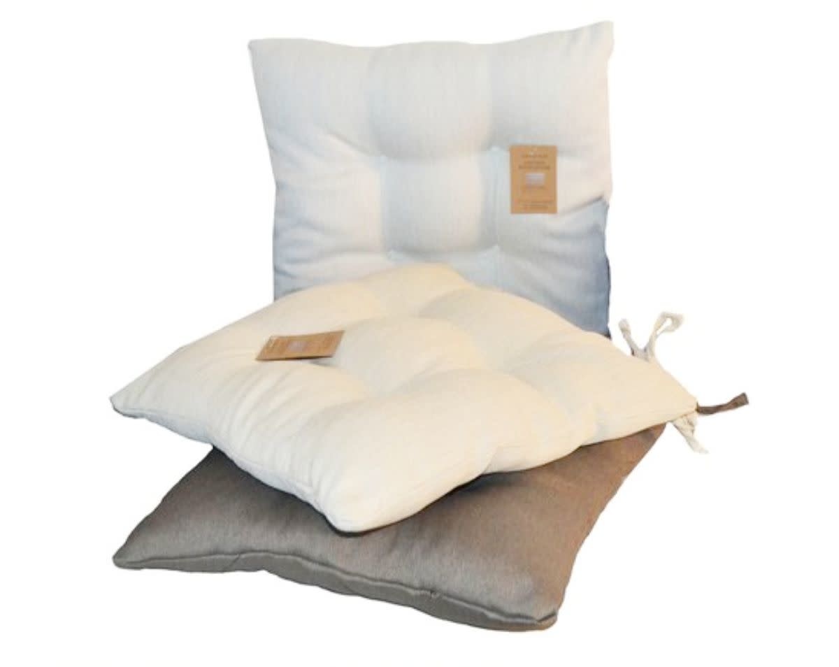 FAUX LINEN CHAIR PAD 17X17" Oxford Mills Home Fashion Factory Outlet