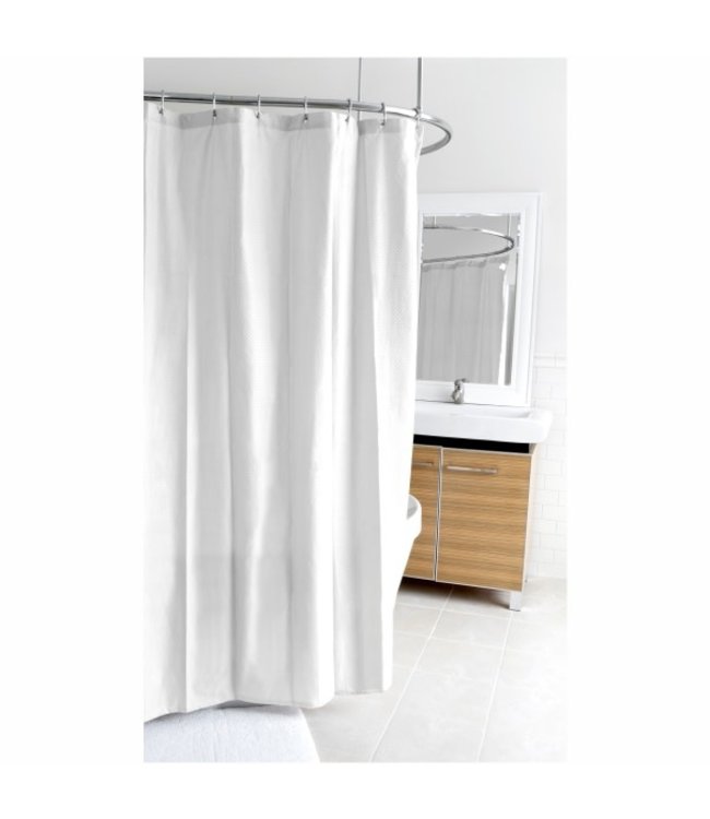 ELLA MICROFIBER SHOWER LINER STALL SIZED WHITE