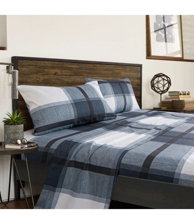 RUSTIC CABIN SHERIDAN SHEET SET NAVY