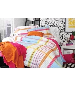 PIQUE-NIQUE 3pc COTTON YARN DYE DUVET COVER SET MULTI QUEEN