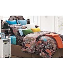 BALI 3pc 330tc COTTON  SATEEN DUVET COVER SET CORAL