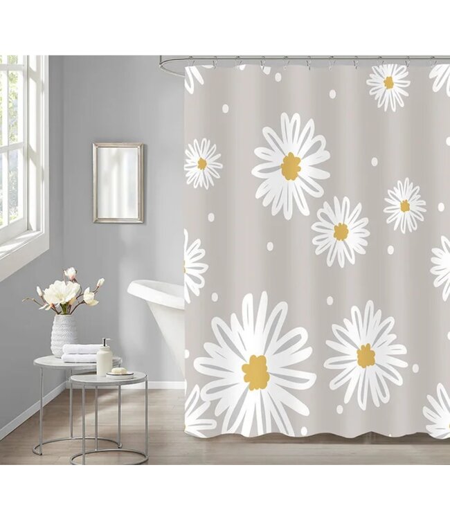 SPA DAISY SHOWER CURTAIN AST 70X72"