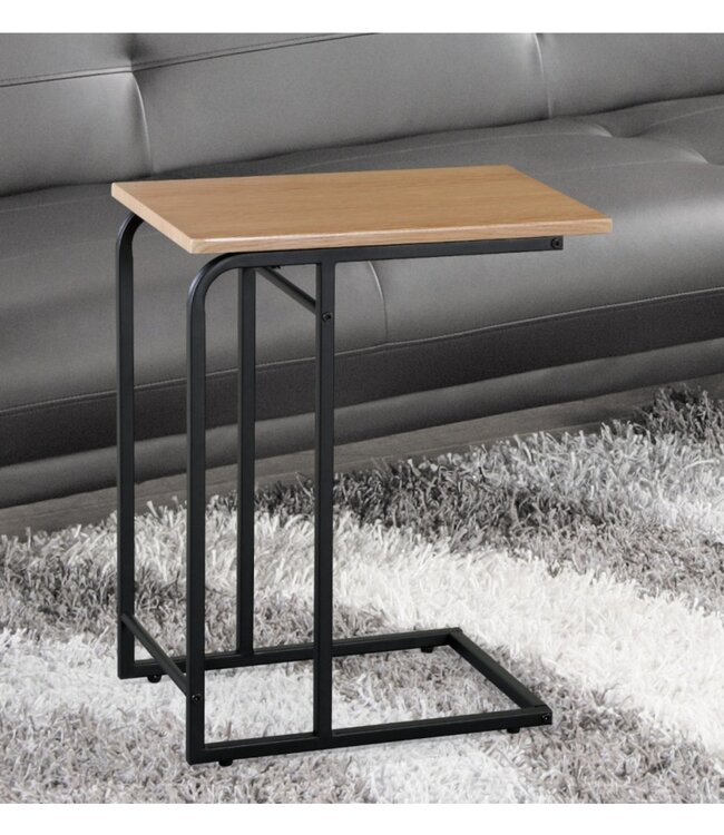 ATELIER DU NORD RECTANGULAR ACCENT TRAY TABLE BEIGE/BLACK 22"