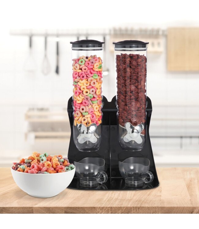 A LA CUISINE DOUBLE CEREAL DISPENSER BLACK/WHITE 3L