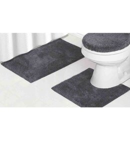 3pc BATH MAT w/LATEX BACK AST