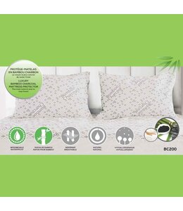 W HOME BAMBOO CHARCOAL QUILTED 1pc PILLOW PROTECTOR GREY