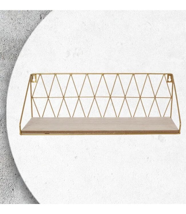 WALL SHELF GOLD 17.5x6x6"