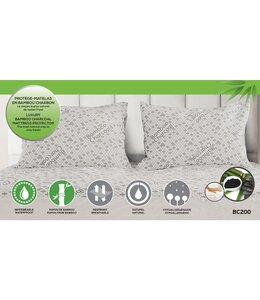 W HOME *BAMBOO CHARCOAL WATERPROOF PILLOW PROTECTOR PAIR