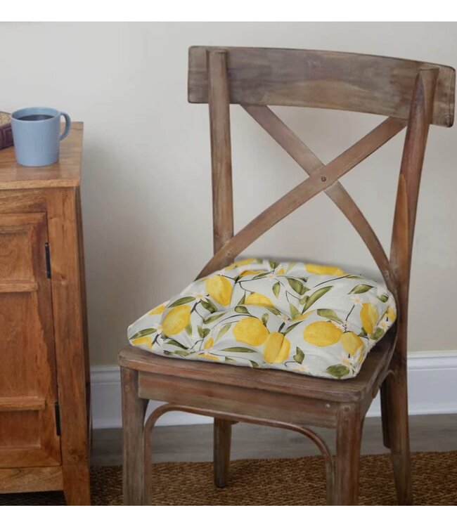 LEMON PRINTED CHAIR PAD 17X17" MULTI (MP6)