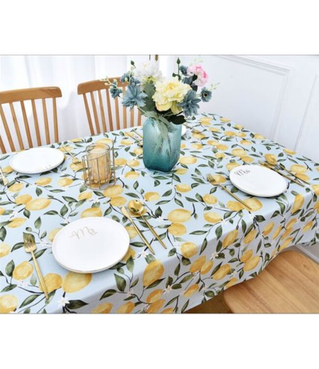 LEMON PRINTED TABLECLOTH MULTI (MP12)