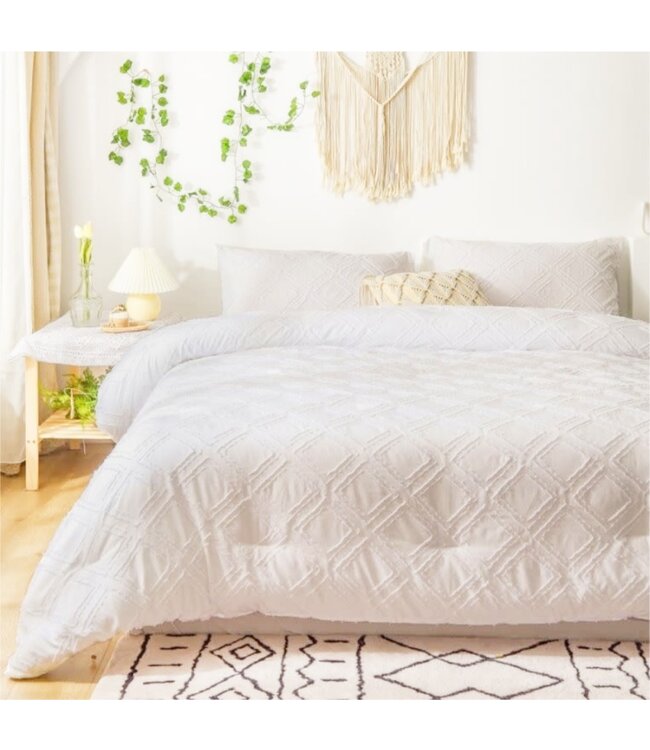 TAMARA 3pc COMFORTER SET GREY Oxford Mills Home Fashion Factory