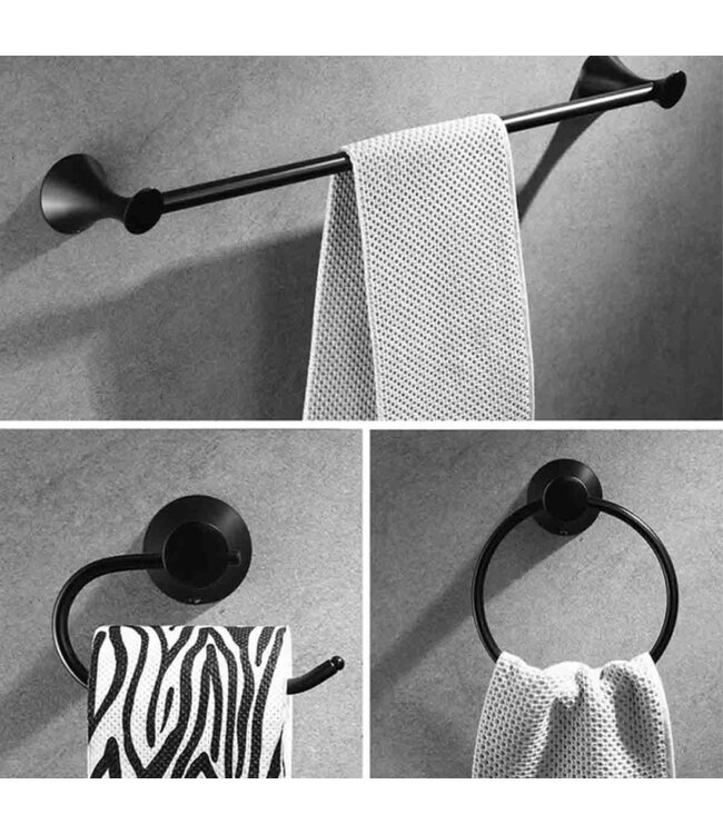 3pc BATHROOM HARDWARE SET AST Oxford Mills Home Fashion Factory