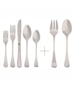 VENICE 40Pc FLATWARE SET STAINLESS + 2 bonus pieces