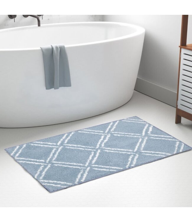 LE SPA DIAMOND TUFTED BATH MAT AST 20X30