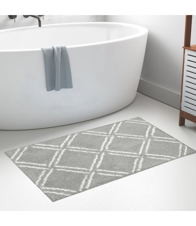 LE SPA DIAMOND TUFTED BATH MAT AST 20X30