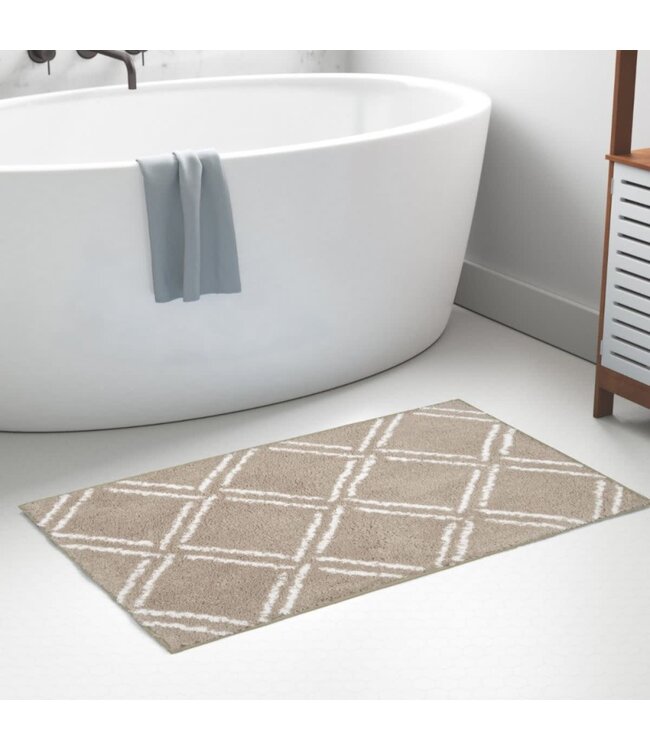 LE SPA DIAMOND TUFTED BATH MAT AST 20X30