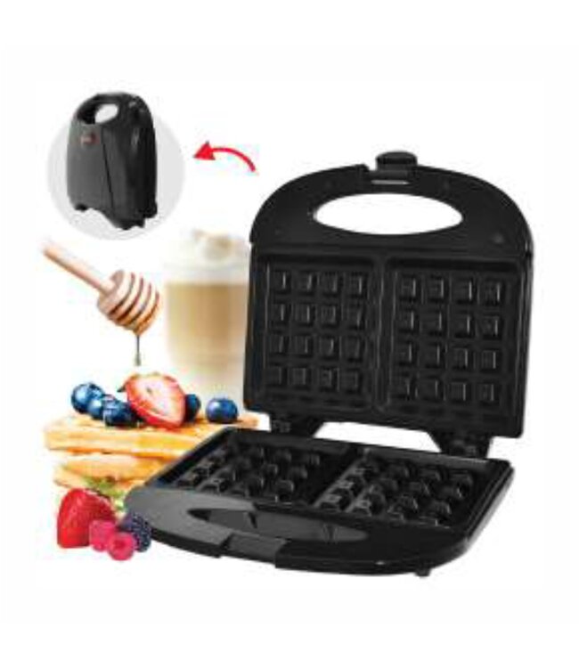 HAÛZ Living 2-SLICE WAFFLE MAKER BLACK