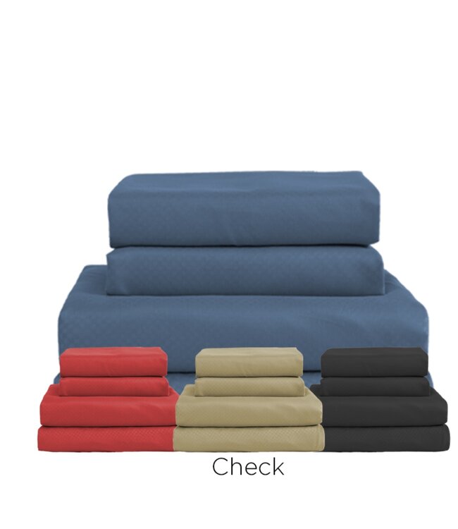 LAUREN TAYLOR BACK TO BASICS DOBBY MICROFIBER SHEET SET (MP8)