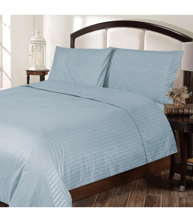 LAUREN TAYLOR BACK TO BASICS DOBBY MICROFIBER SHEET SET (MP8)